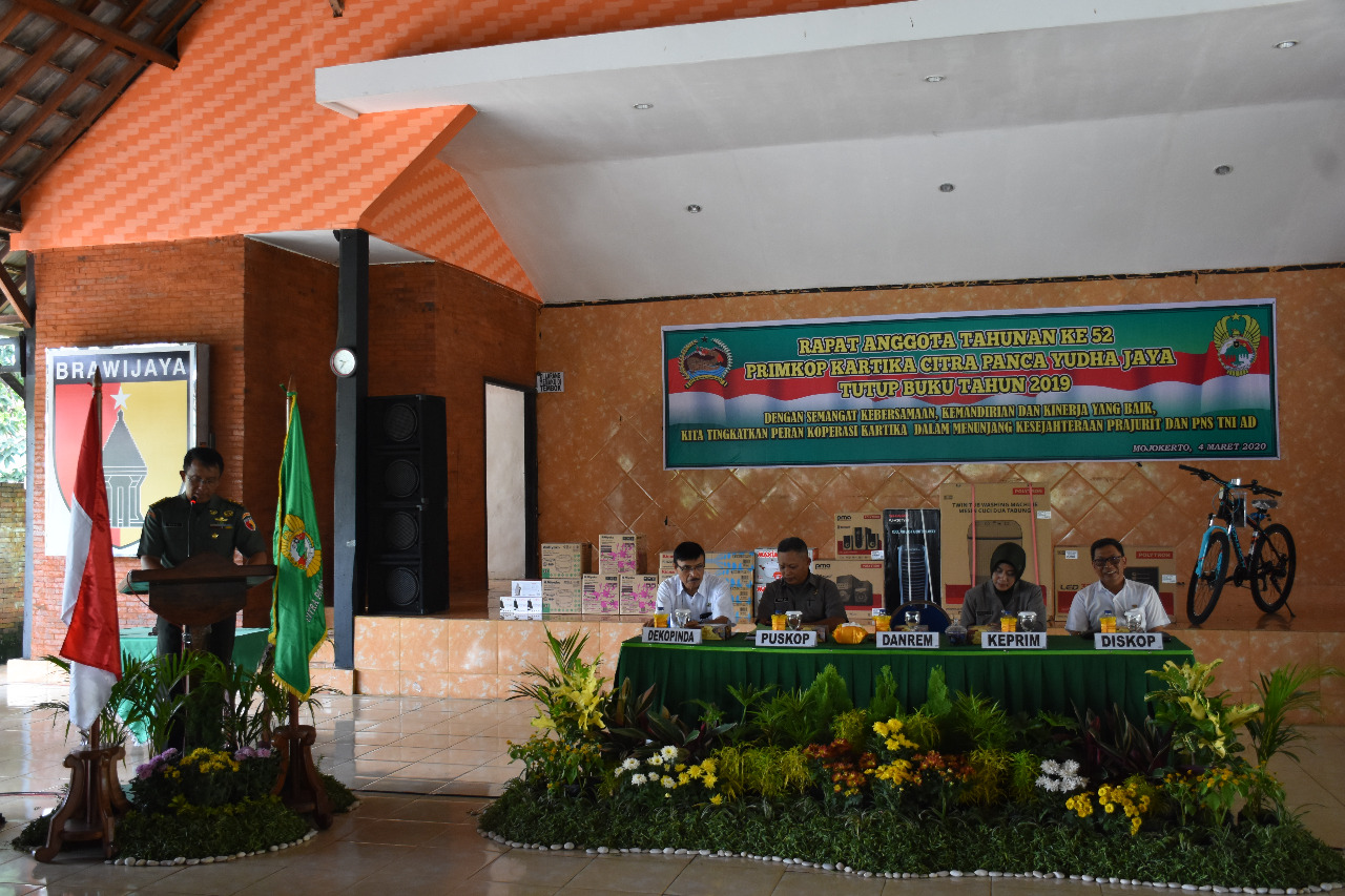 Rapat Anggota Tahunan ke 52 dan Tutup Buku Primkop Kartika Citra Panca Yudha Jaya tahun 2019.