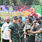 Foto.Liga Santri Piala Kasad Tahun 2022 ; Danrem 082 Dampingi Pangdam V/Brawijaya Tinjau Kesiapan Stadion Merdeka Jombang