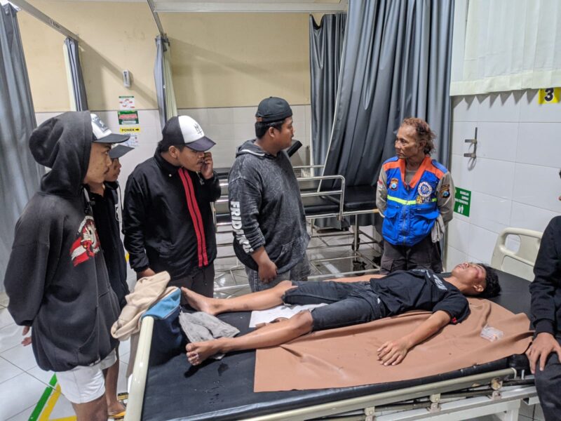 Foto. Mencoba Ikut Balap Liyar,
Remaja Masih Duduk Di Bangku SMPN2  Alami Laka